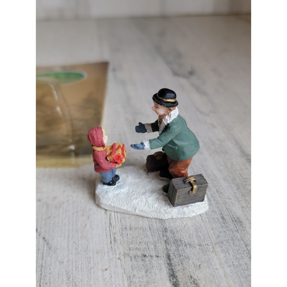 Enchanted Forest visiting family present Xmas village accessory vintage